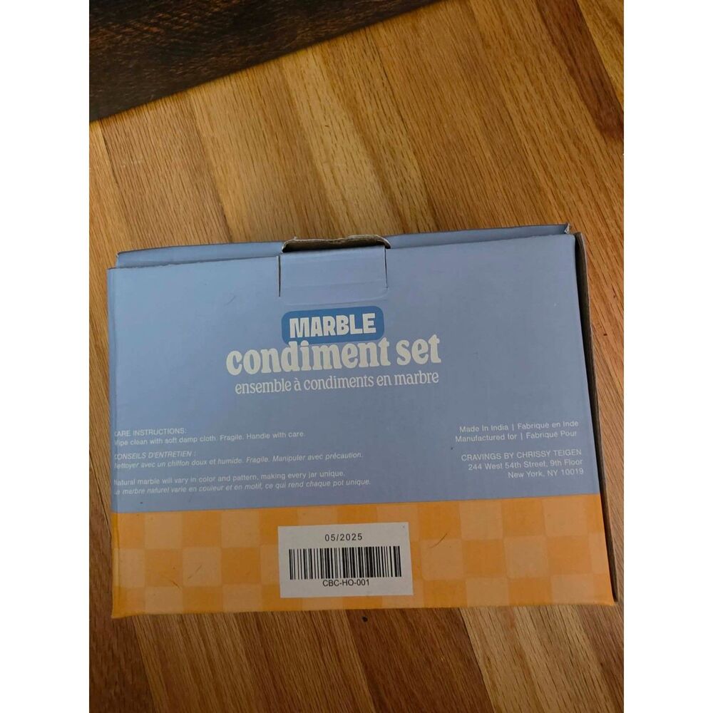 Cravings by Chrissy Teigen Marble Condiment Set (NIB) - Picture 3 of 3